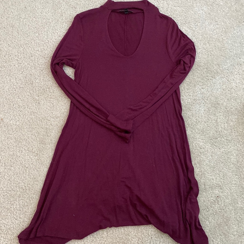 Burgundy keyhole dress